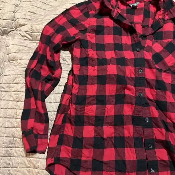 eddie bauer flannel shirt Woman’s M - Picture 6 of 8